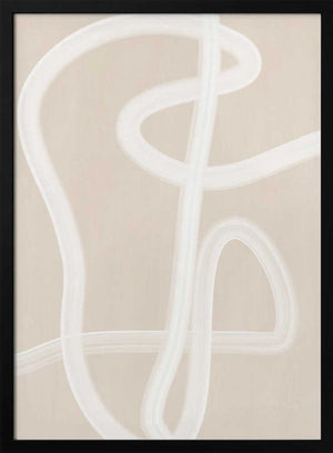 Tablou înramat „White Brush Stroke Poster” de Elena Ristova