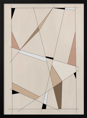 Tablou înramat „Geometric Beige Art” de Elena Ristova
