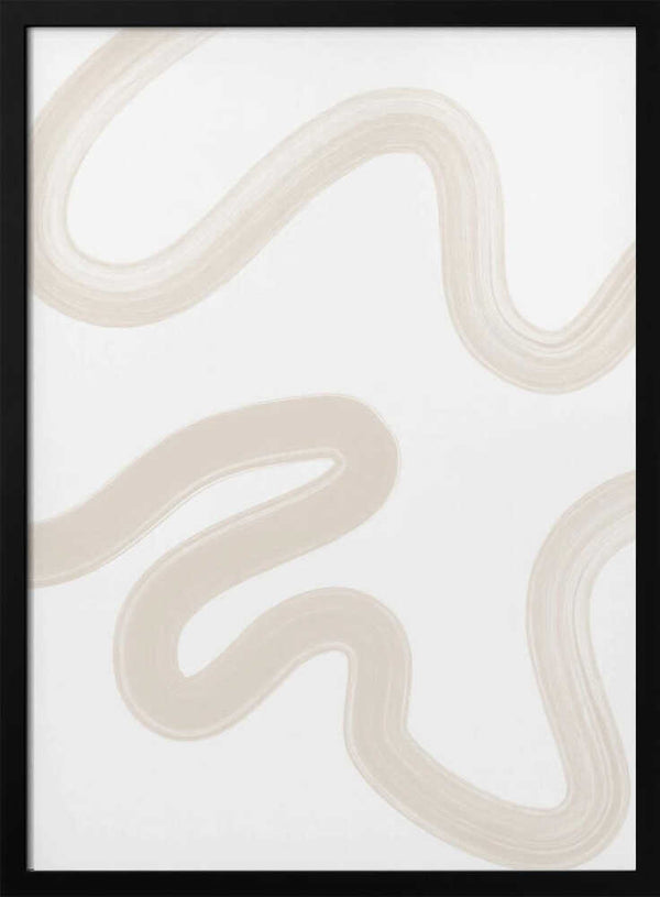 Tablou înramat „Beige Brush Stroke Poster” de Elena Ristova