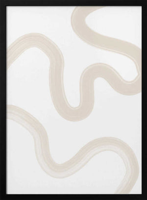 Tablou înramat „Beige Brush Stroke Poster” de Elena Ristova
