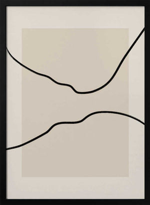 Tablou înramat „Soft Abstract Lines Art” de Elena Ristova