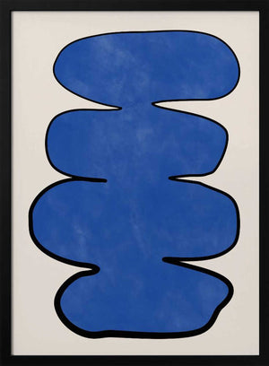 Tablou înramat „Blue Enigma Shape” de Elena Ristova