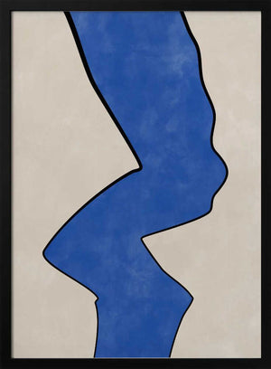 Tablou înramat „Bold Blue Contour” de Elena Ristova