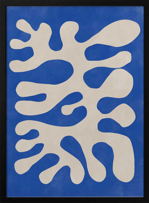 Tablou înramat „Organic Blue Shapes” de Elena Ristova