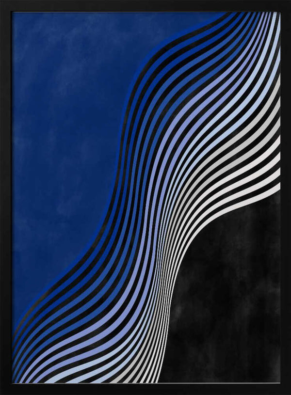 Tablou înramat „Waves of Contrast” de Elena Ristova