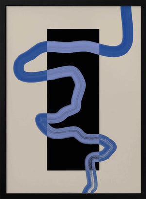 Tablou înramat „Blue Pathway Flow” de Elena Ristova