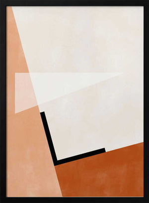 Tablou înramat „Abstract Geometric Art With Muted Tones” de Elena Ristova