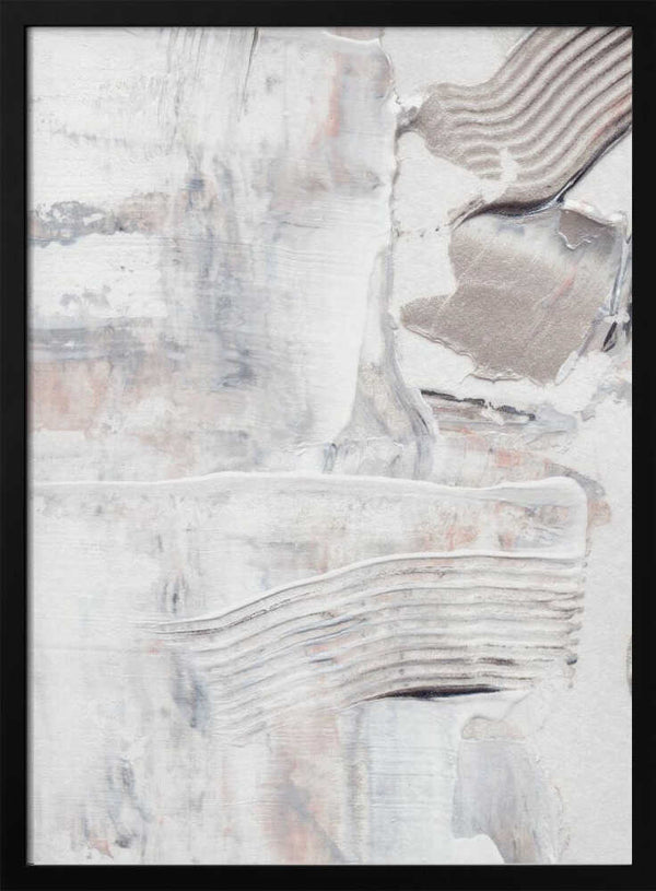 Tablou înramat „Textured Brushstrokes and Layered Neutral Tones” de uplusmestudio