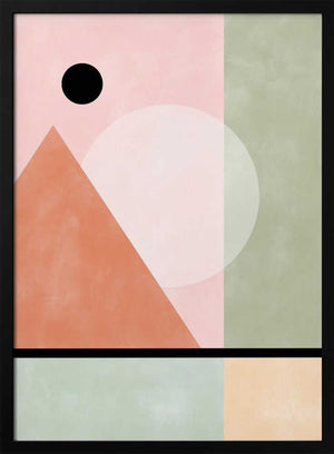 Tablou înramat „Geometric Shapes In Pastel Tones” de Elena Ristova