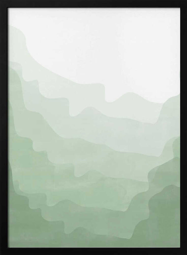 Tablou înramat „Emerald Wave Scape” de Elena Ristova