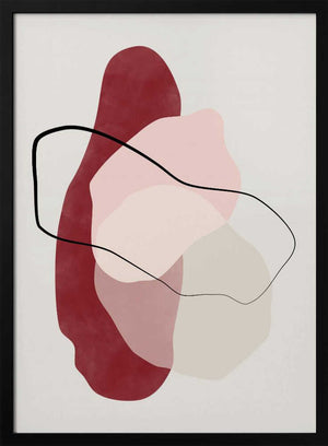 Tablou înramat „Crimson Flow” de Elena Ristova