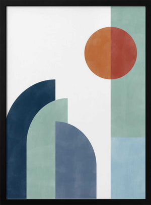 Tablou înramat „Geometric Shapes With A Minimalist Design” de Elena Ristova