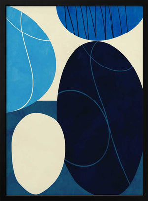 Tablou înramat „Shapes Play3 3blue” de Ana Rut Bre