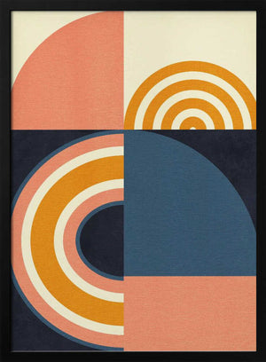 Tablou înramat „Rainbow Plus Shapes  Blue Mustard9” de Ana Rut Bre