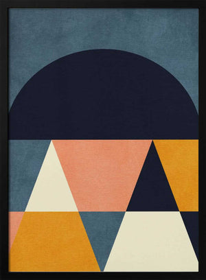 Tablou înramat „Rainbow Plus Shapes  Blue Mustard4” de Ana Rut Bre