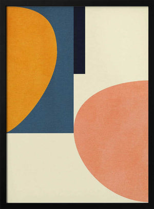Tablou înramat „Rainbow Plus Shapes  Blue Mustard1” de Ana Rut Bre