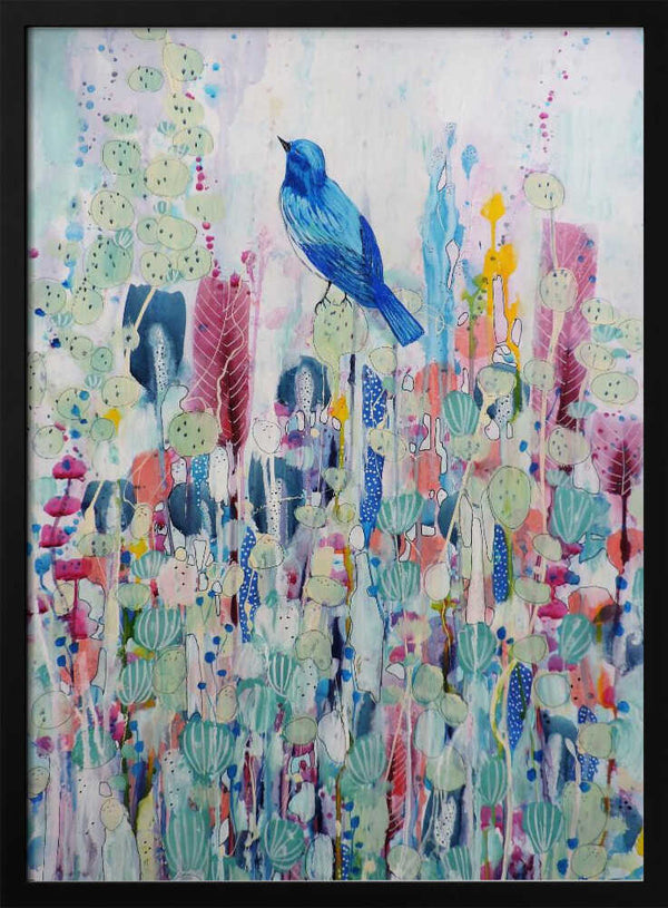 Tablou înramat „Le Temps Suspendu, 2022” de Sylvie Demers