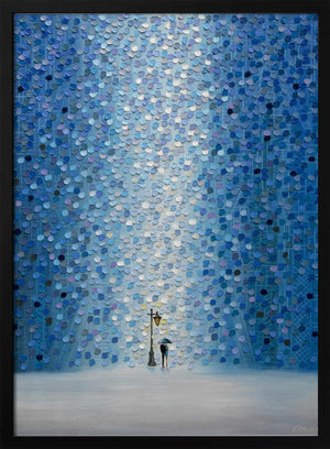 Tablou înramat „Rainy Streetlight Sonata” de Ekaterina Ermilkina