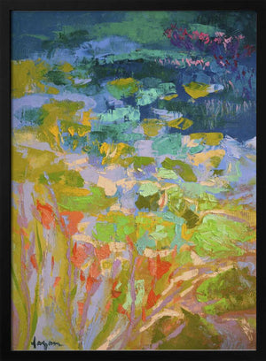 Tablou înramat „Vibrant Water Lilies” de Dorothy Fagan