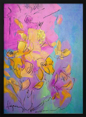 Tablou înramat „Vibrant Petals Dance” de Dorothy Fagan