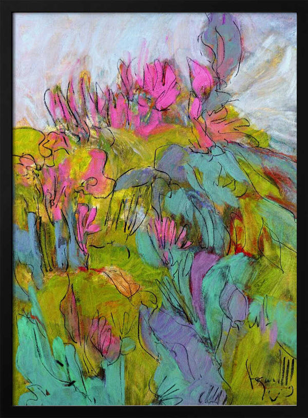 Tablou înramat „Whimsical Garden Dreams” de Dorothy Fagan