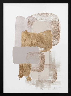Tablou înramat „Neutral Gold 2” de Sally Ann Moss