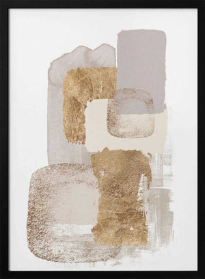 Tablou înramat „Neutral Gold 3” de Sally Ann Moss