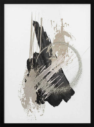 Tablou înramat „Black N Silver 1” de Sally Ann Moss