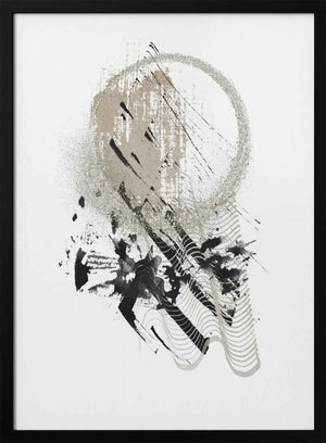 Tablou înramat „Black N Silver 3” de Sally Ann Moss