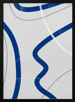 Tablou înramat „Royal blue lines” de Anne-Marie Volfova