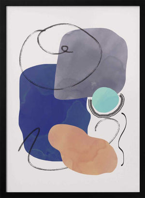 Tablou înramat „Watercolor Organic Shapes 5” de Little Dean
