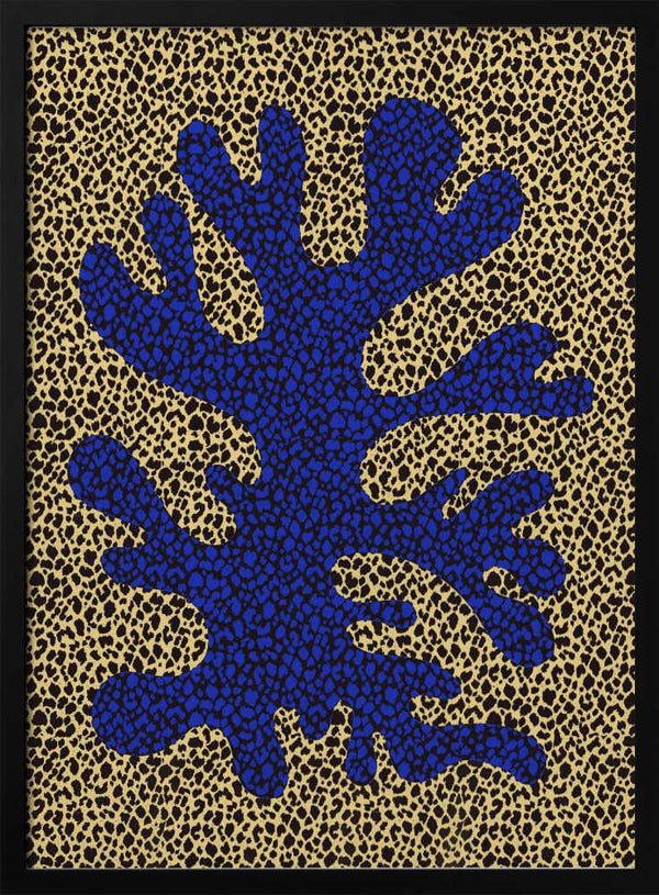 Tablou înramat „Blue and Yellow Coral pattern” de Little Dean
