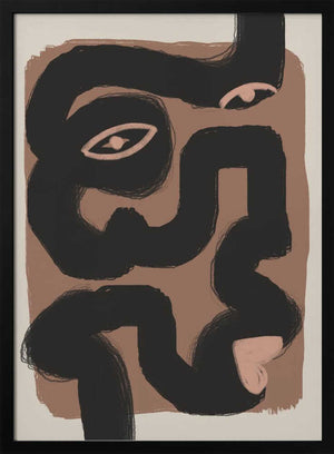 Tablou înramat „Abstract Black Portrait” de Little Dean