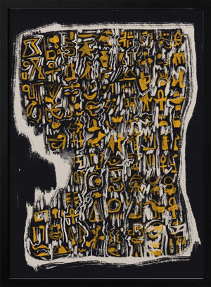 Tablou înramat „Ancient Script-Like Symbols” de Little Dean