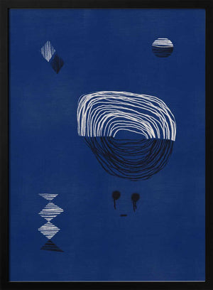 Tablou înramat „Blue Line Sketch” de Little Dean