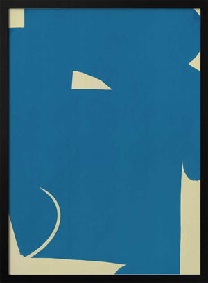 Tablou înramat „Large Abstract Cut Out In Blue” de Little Dean