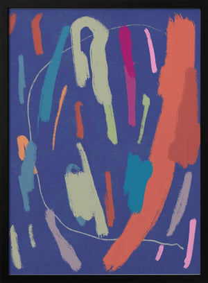 Tablou înramat „Bold Color Brushstrokes” de Little Dean