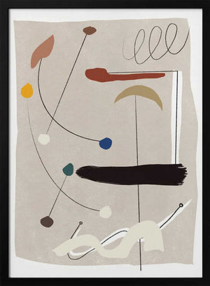 Tablou înramat „Minimalistic Lines and Colorful Shapes” de Little Dean