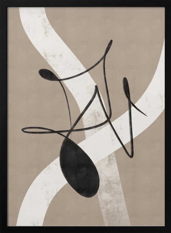 Tablou înramat „Beige abstract No.2” de Anne-Marie Volfova