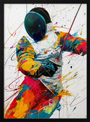 Tablou înramat „Fencing sport art #fencing #sport” de Justyna Jaszke