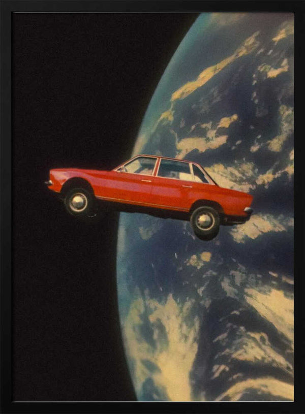Tablou înramat „Flying Space Car” de Taudalpoi