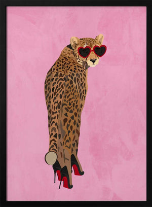 Tablou înramat „Sexy cheetah in heels” de Sarah Manovski