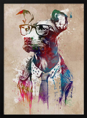 Tablou înramat „Dog graphic 2” de Justyna Jaszke