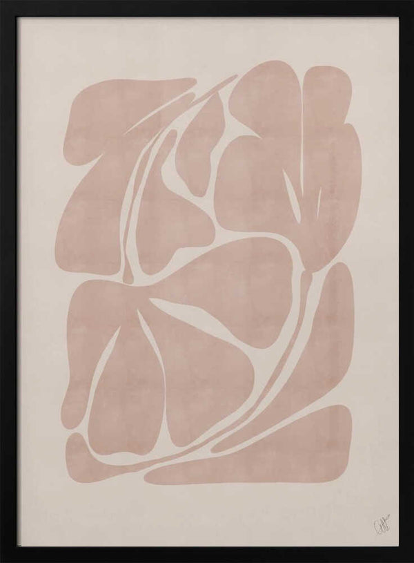 Tablou înramat „Beige Abstract Shapes” de Anne-Marie Volfova