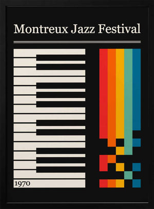 Tablou înramat „Montreaux Jazz Festival” de Retrodrome