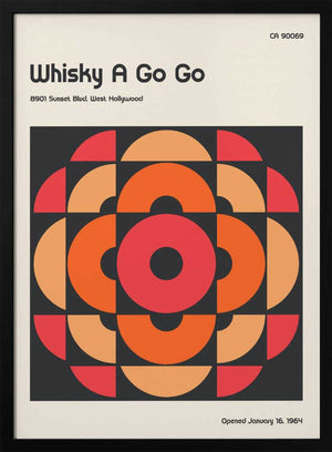 Tablou înramat „Whisky a Go Go Retro” de Retrodrome