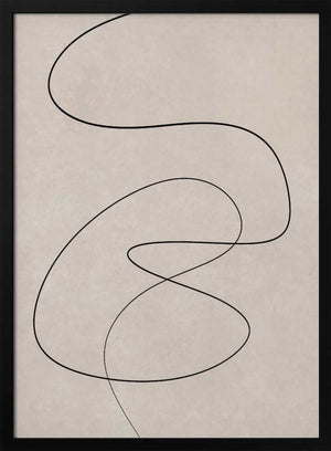 Tablou înramat „Minimal Line Art Abstract Drawing 02” de Little Dean