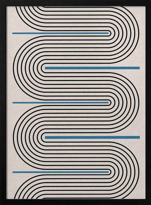 Tablou înramat „Curved Lines Harmony” de THE MIUUS STUDIO