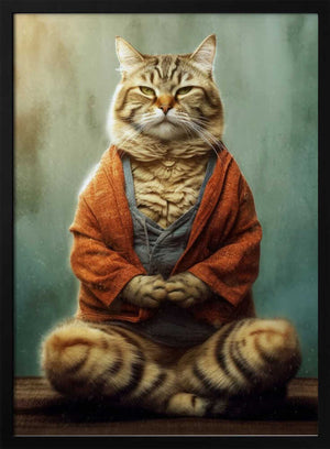 Tablou înramat „Cat yoga 1” de Justyna Jaszke