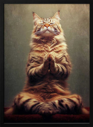 Tablou înramat „Cat yoga 3” de Justyna Jaszke